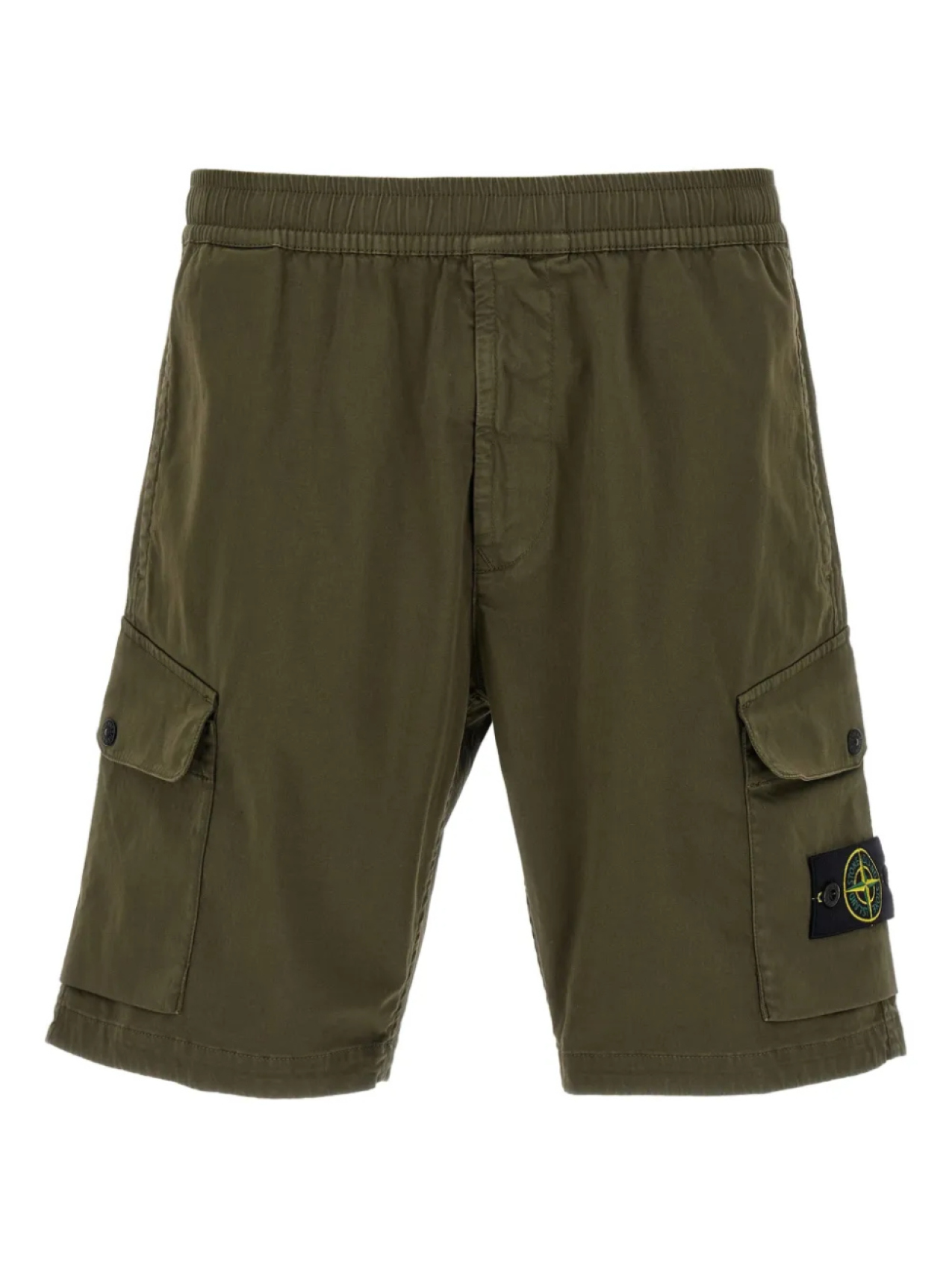 Шорты-бермуды с значком компаса Stone Island, зеленый